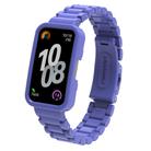 For Huawei Band  8 / 9 / 10 Watch Frame Integrated Three Beads Plastic Watch Band(Colorful Blue) - 1