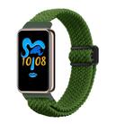 For Honor Band 9 / 10 Magnetic Buckle Nylon Braid Watch Band(Green) - 1