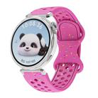 18mm Eco-Friendly Granular Colorful Dots Silicone Watch Band(Dark Pink) - 1