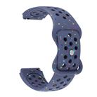 18mm Eco-Friendly Granular Colorful Dots Silicone Watch Band(Midnight Blue) - 2