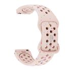 18mm Eco-Friendly Granular Colorful Dots Silicone Watch Band(Light Pink) - 2