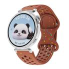 18mm Eco-Friendly Granular Colorful Dots Silicone Watch Band(Brown) - 1