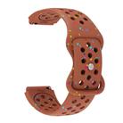 18mm Eco-Friendly Granular Colorful Dots Silicone Watch Band(Brown) - 2