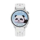18mm Eco-Friendly Granular Colorful Dots Silicone Watch Band(White) - 3