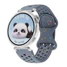 18mm Eco-Friendly Granular Colorful Dots Silicone Watch Band(Blue Gray) - 1