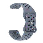 18mm Eco-Friendly Granular Colorful Dots Silicone Watch Band(Blue Gray) - 2