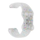 18mm Eco-Friendly Granular Colorful Dots Silicone Watch Band(Transparent) - 2