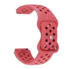 18mm Eco-Friendly Granular Colorful Dots Silicone Watch Band(Red) - 2