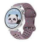 18mm Eco-Friendly Granular Colorful Dots Silicone Watch Band(Smoke Purple) - 1