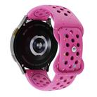 20mm Eco-Friendly Granular Colorful Dots Silicone Watch Band(Dark Pink) - 2