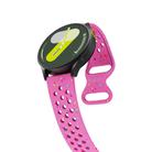 20mm Eco-Friendly Granular Colorful Dots Silicone Watch Band(Dark Pink) - 3