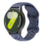 20mm Eco-Friendly Granular Colorful Dots Silicone Watch Band(Midnight Blue) - 1