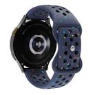 20mm Eco-Friendly Granular Colorful Dots Silicone Watch Band(Midnight Blue) - 2