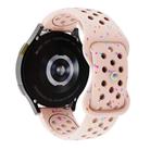 20mm Eco-Friendly Granular Colorful Dots Silicone Watch Band(Light Pink) - 2
