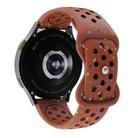 20mm Eco-Friendly Granular Colorful Dots Silicone Watch Band(Brown) - 2
