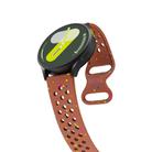 20mm Eco-Friendly Granular Colorful Dots Silicone Watch Band(Brown) - 3
