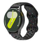 20mm Eco-Friendly Granular Colorful Dots Silicone Watch Band(Black) - 1