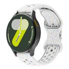 20mm Eco-Friendly Granular Colorful Dots Silicone Watch Band(White) - 1