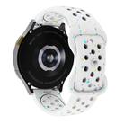 20mm Eco-Friendly Granular Colorful Dots Silicone Watch Band(White) - 2