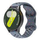 20mm Eco-Friendly Granular Colorful Dots Silicone Watch Band(Blue Gray) - 1