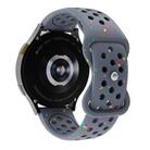 20mm Eco-Friendly Granular Colorful Dots Silicone Watch Band(Blue Gray) - 2