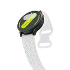 20mm Eco-Friendly Granular Colorful Dots Silicone Watch Band(Transparent) - 3