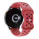 20mm Eco-Friendly Granular Colorful Dots Silicone Watch Band(Red) - 2