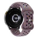 20mm Eco-Friendly Granular Colorful Dots Silicone Watch Band(Smoke Purple) - 2