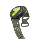 20mm Eco-Friendly Granular Colorful Dots Silicone Watch Band(Army Green) - 3