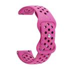 22mm Eco-Friendly Granular Colorful Dots Silicone Watch Band(Dark Pink) - 2