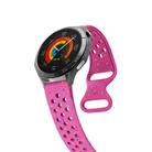 22mm Eco-Friendly Granular Colorful Dots Silicone Watch Band(Dark Pink) - 3