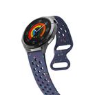 22mm Eco-Friendly Granular Colorful Dots Silicone Watch Band(Midnight Blue) - 3
