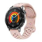 22mm Eco-Friendly Granular Colorful Dots Silicone Watch Band(Light Pink) - 1
