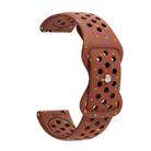 22mm Eco-Friendly Granular Colorful Dots Silicone Watch Band(Brown) - 2