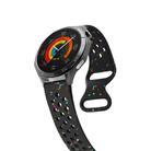 22mm Eco-Friendly Granular Colorful Dots Silicone Watch Band(Black) - 3
