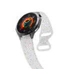 22mm Eco-Friendly Granular Colorful Dots Silicone Watch Band(Transparent) - 3