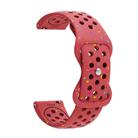 22mm Eco-Friendly Granular Colorful Dots Silicone Watch Band(Red) - 2