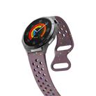 22mm Eco-Friendly Granular Colorful Dots Silicone Watch Band(Smoke Purple) - 3