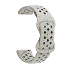 22mm Eco-Friendly Granular Colorful Dots Silicone Watch Band(Starlight) - 2