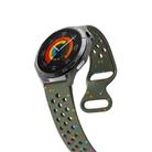 22mm Eco-Friendly Granular Colorful Dots Silicone Watch Band(Army Green) - 3