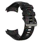 For Garmin Instinct 3 AMOLED / Solar 45mm Eco-Friendly Granular Colorful Dots Silicone Watch Band(Black) - 3