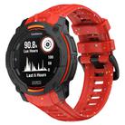 For Garmin Instinct 3 AMOLED / Solar 45mm Eco-Friendly Granular Colorful Dots Silicone Watch Band(Red) - 1