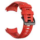 For Garmin Instinct 3 AMOLED / Solar 45mm Eco-Friendly Granular Colorful Dots Silicone Watch Band(Red) - 3