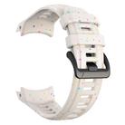 For Garmin Instinct 3 AMOLED / Solar 45mm Eco-Friendly Granular Colorful Dots Silicone Watch Band(White) - 3