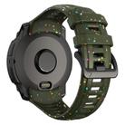 For Garmin Instinct 3 AMOLED / Solar 45mm Eco-Friendly Granular Colorful Dots Silicone Watch Band(Dark Green) - 2
