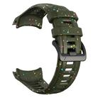 For Garmin Instinct 3 AMOLED / Solar 45mm Eco-Friendly Granular Colorful Dots Silicone Watch Band(Dark Green) - 3