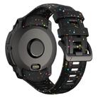 For Garmin Instinct 3 AMOLED / Solar 50mm Eco-Friendly Granular Colorful Dots Silicone Watch Band(Black) - 2