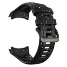 For Garmin Instinct 3 AMOLED / Solar 50mm Eco-Friendly Granular Colorful Dots Silicone Watch Band(Black) - 3