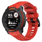 For Garmin Instinct 3 AMOLED / Solar 50mm Eco-Friendly Granular Colorful Dots Silicone Watch Band(Red) - 1