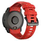 For Garmin Instinct 3 AMOLED / Solar 50mm Eco-Friendly Granular Colorful Dots Silicone Watch Band(Red) - 2